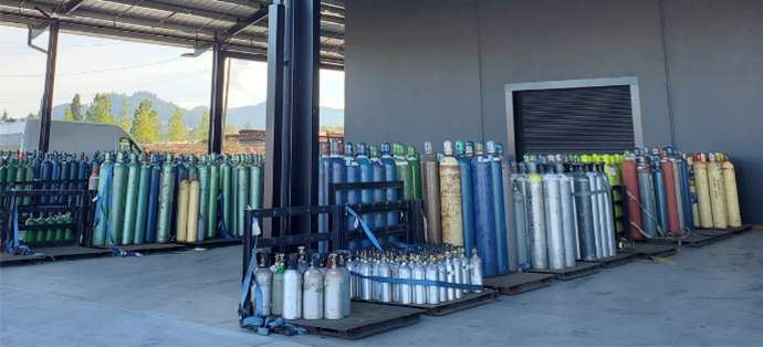 Industrial Source cylinder inventory yard, Springfield facility
